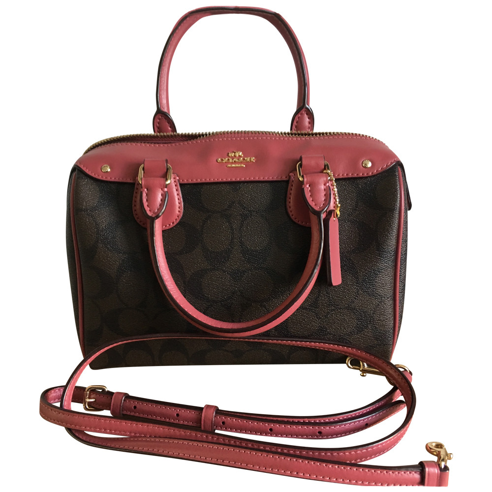 coach handbags pink and brown